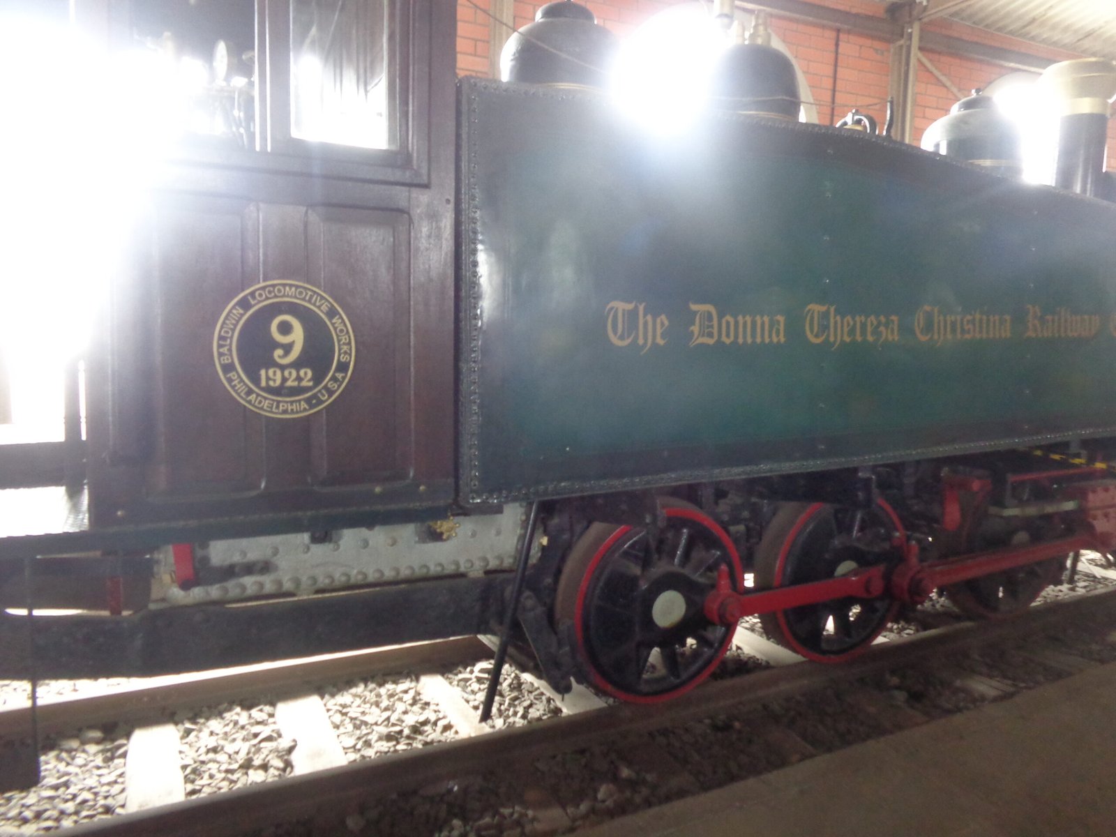Locomotiva histórica no Museu Ferroviário de Tubarão, Santa Catarina